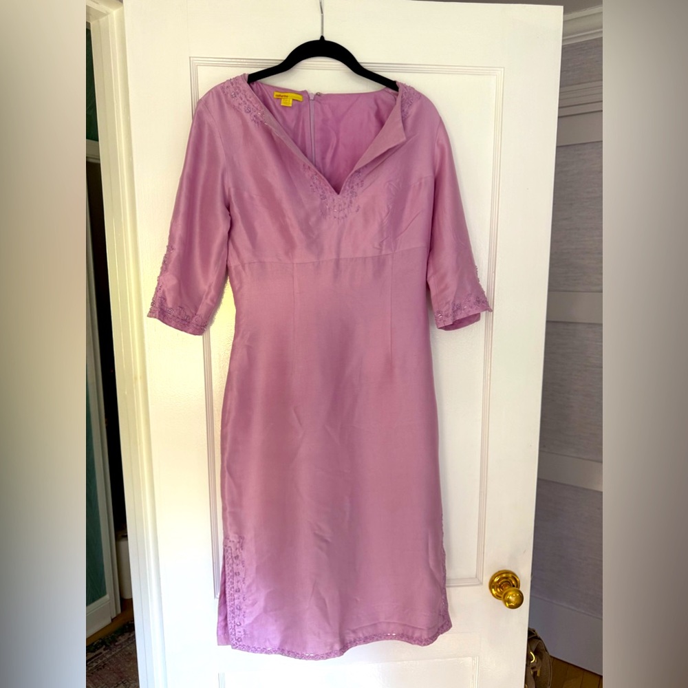 Lavender beaded Catherine Malandrino Dress 6
